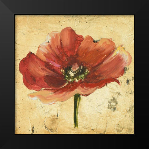 Poppy IV Black Modern Wood Framed Art Print by Pinto, Patricia