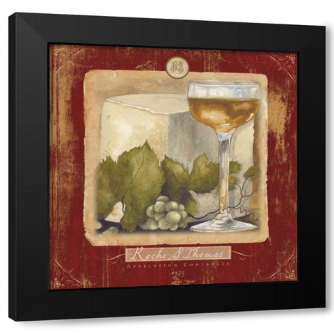 Wine and Cheese II Black Modern Wood Framed Art Print with Double Matting by Medley, Elizabeth