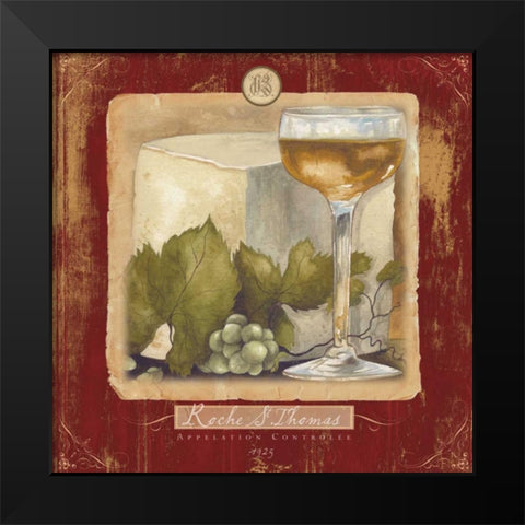 Wine and Cheese II Black Modern Wood Framed Art Print by Medley, Elizabeth