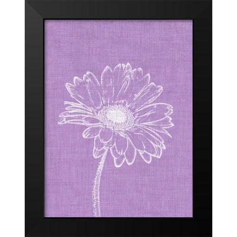 Purple Daisies I Black Modern Wood Framed Art Print by Peck, Gail