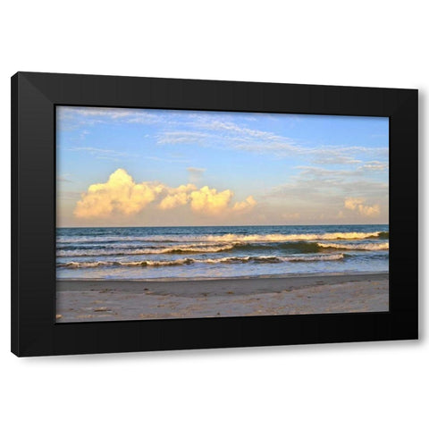 Relaxing Retreat Black Modern Wood Framed Art Print by Peck, Gail
