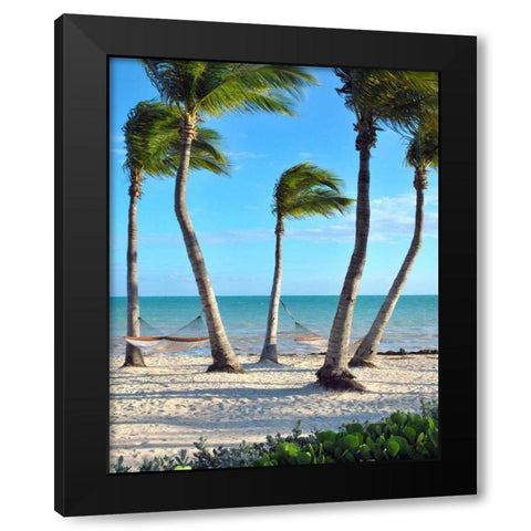 Shoreside Retreat Black Modern Wood Framed Art Print by Peck, Gail
