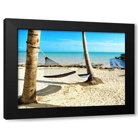 Under the Palms (24x18) Black Modern Wood Framed Art Print by Peck, Gail