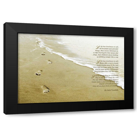 Lifes Loveliness Black Modern Wood Framed Art Print by Peck, Gail