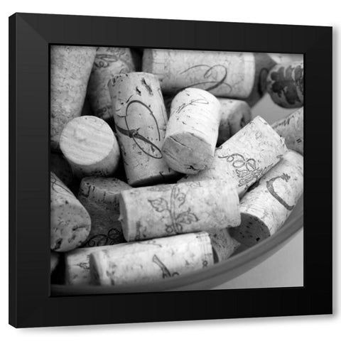 Corks II Black Modern Wood Framed Art Print with Double Matting by Peck, Gail