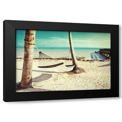 Under the Palms Black Modern Wood Framed Art Print by Peck, Gail