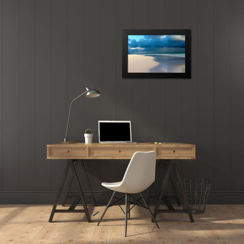 Blue Sky Beach II Black Modern Wood Framed Art Print by Rodriguez, Jairo