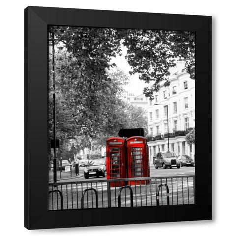 Telephone Black Modern Wood Framed Art Print by Navas, Emily