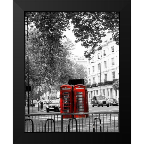 Telephone Black Modern Wood Framed Art Print by Navas, Emily