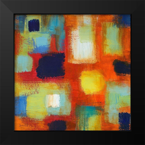 On The Surface Black Modern Wood Framed Art Print by Loreth, Lanie