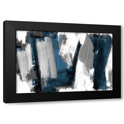 Silver And Dark Rhythm I Black Modern Wood Framed Art Print with Double Matting by Loreth, Lanie