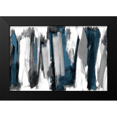 Silver And Dark Rhythm II Black Modern Wood Framed Art Print by Loreth, Lanie