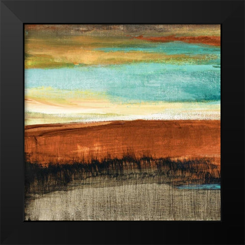 Rustic Sea Square I Black Modern Wood Framed Art Print by Loreth, Lanie