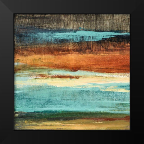 Rustic Sea Square II Black Modern Wood Framed Art Print by Loreth, Lanie