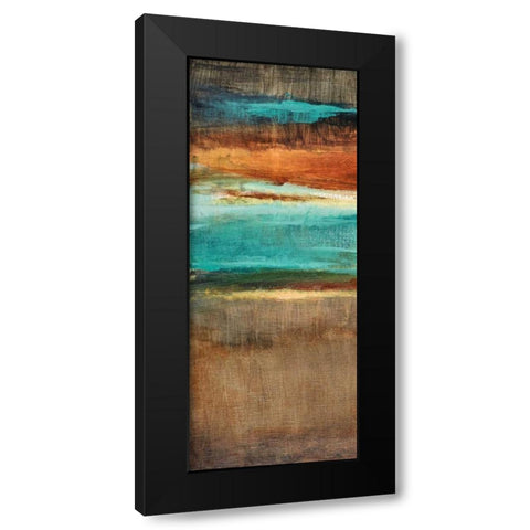 Rustic Sea Panel II Black Modern Wood Framed Art Print with Double Matting by Loreth, Lanie