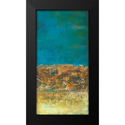 Rustic Frieze on Teal I Black Modern Wood Framed Art Print by Loreth, Lanie