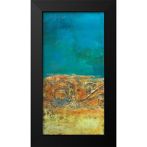 Rustic Frieze on Teal II Black Modern Wood Framed Art Print by Loreth, Lanie