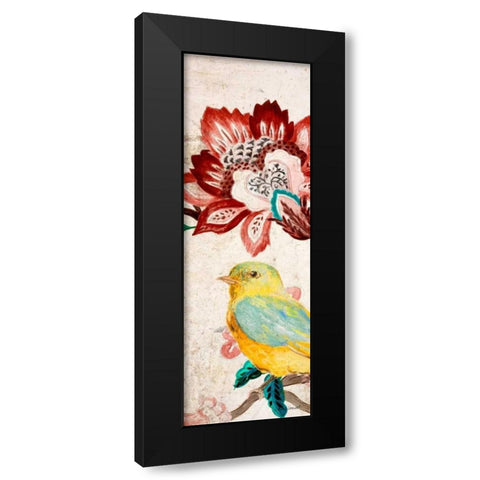 Bird of Capri Panel II Black Modern Wood Framed Art Print with Double Matting by Loreth, Lanie