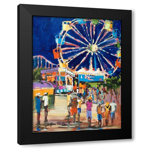 Carnival Black Modern Wood Framed Art Print by Slivka, Jane