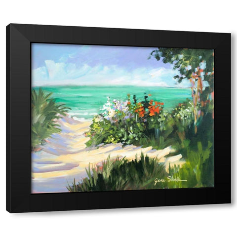Sun Beach Dunes Black Modern Wood Framed Art Print with Double Matting by Slivka, Jane