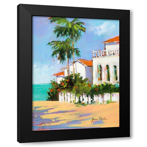 Shore House Black Modern Wood Framed Art Print by Slivka, Jane
