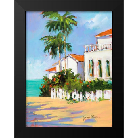 Shore House Black Modern Wood Framed Art Print by Slivka, Jane