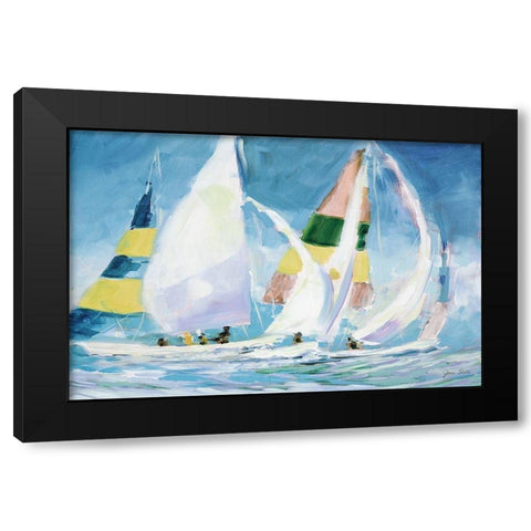 Sailing Away I Black Modern Wood Framed Art Print by Slivka, Jane
