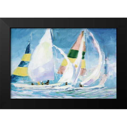 Sailing Away I Black Modern Wood Framed Art Print by Slivka, Jane