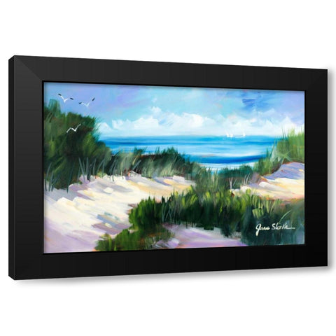 Dune Shoreside Black Modern Wood Framed Art Print with Double Matting by Slivka, Jane
