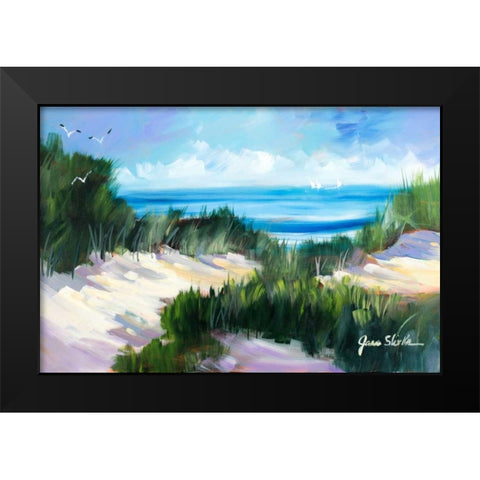 Dune Shoreside Black Modern Wood Framed Art Print by Slivka, Jane