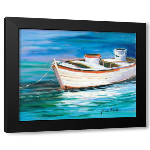 The Row Boat that Could Black Modern Wood Framed Art Print with Double Matting by Slivka, Jane