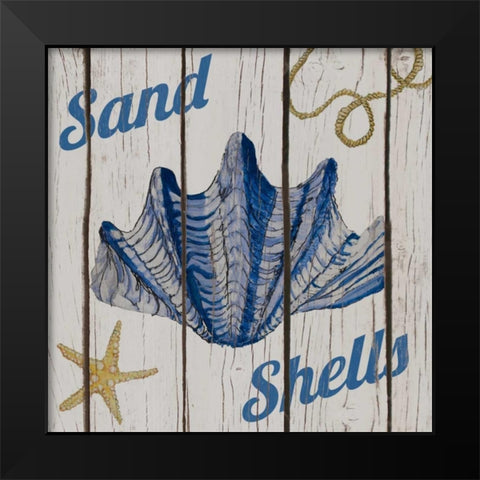 Nautical Shells I Black Modern Wood Framed Art Print by Ritter, Gina