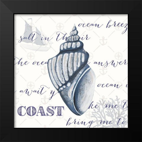 Indigo Ocean Treasures III Black Modern Wood Framed Art Print by Ritter, Gina