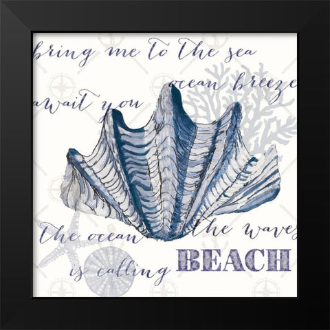Indigo Ocean Treasures IV Black Modern Wood Framed Art Print by Ritter, Gina