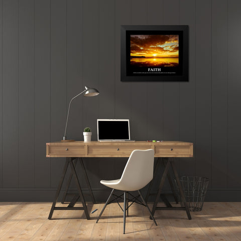 Faith Black Modern Wood Framed Art Print by Nawrocke, Bruce