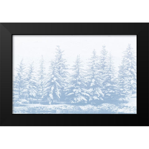 Winter Forest Black Modern Wood Framed Art Print by Mansfield, Kathy