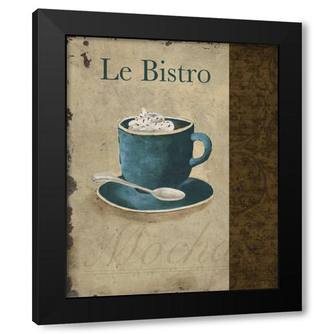 Le Bistro Black Modern Wood Framed Art Print with Double Matting by Medley, Elizabeth