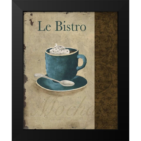 Le Bistro Black Modern Wood Framed Art Print by Medley, Elizabeth