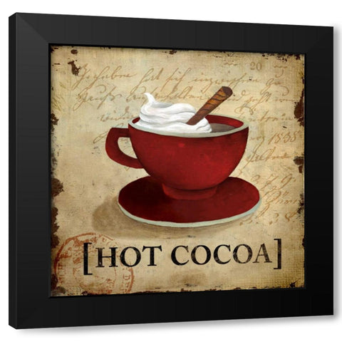 Hot Cocoa Black Modern Wood Framed Art Print with Double Matting by Medley, Elizabeth