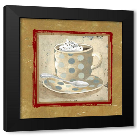 Golden Coffee II Black Modern Wood Framed Art Print with Double Matting by Medley, Elizabeth