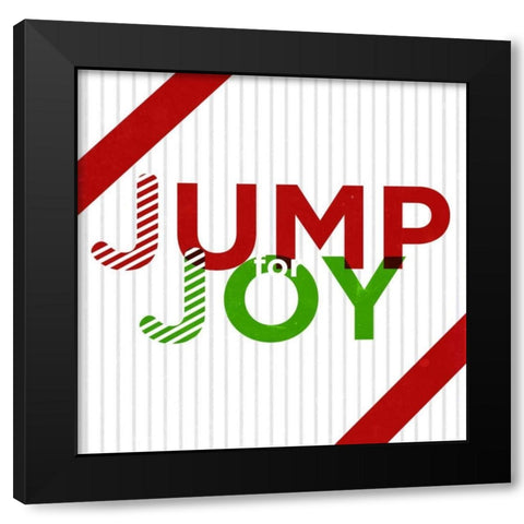 Jump for Joy Black Modern Wood Framed Art Print with Double Matting by Studio, Sd Graphics