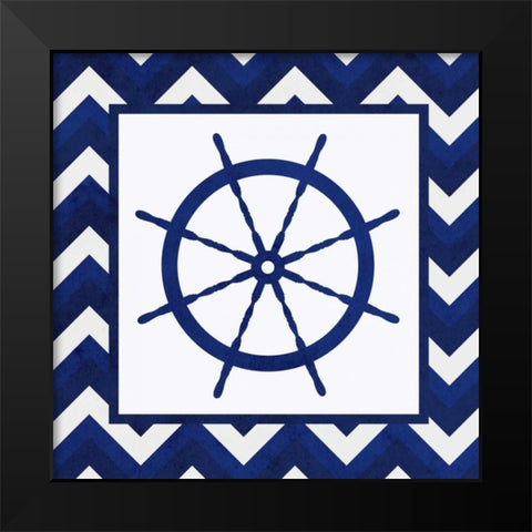 Boxed Wheel Black Modern Wood Framed Art Print by SD Graphics Studio