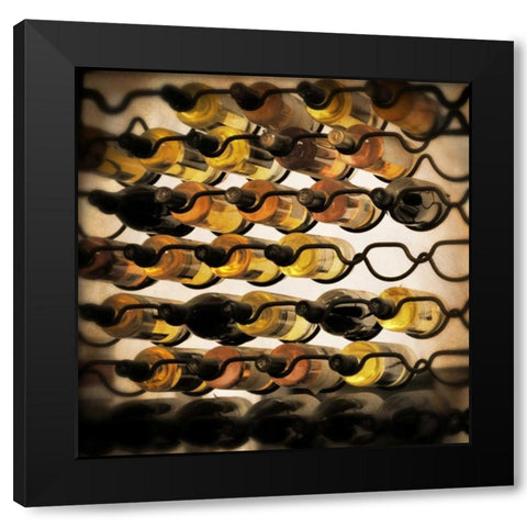 Wine Selection I Black Modern Wood Framed Art Print with Double Matting by Coppel, Anna