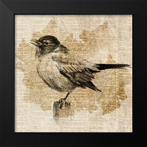 Bird Study II Black Modern Wood Framed Art Print by Loreth, Lanie