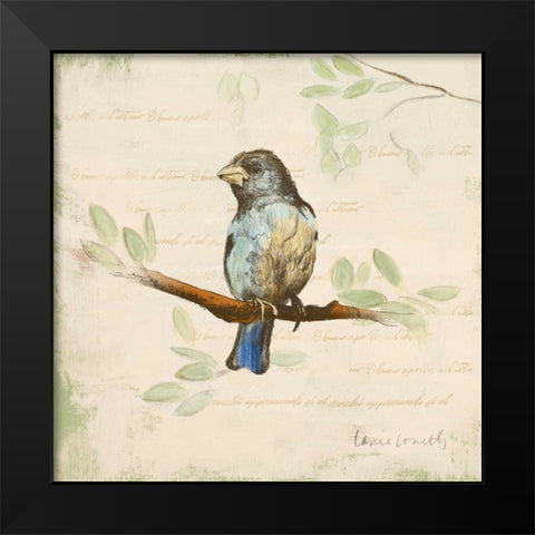 Bird Scene II Black Modern Wood Framed Art Print by Loreth, Lanie