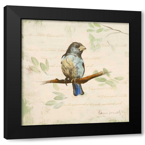 Bird Scene II Black Modern Wood Framed Art Print with Double Matting by Loreth, Lanie