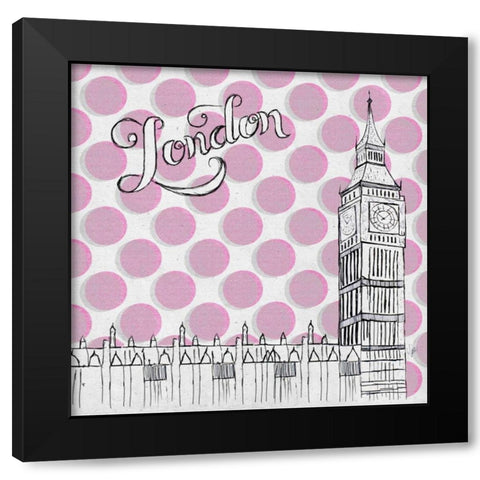 Textile London Black Modern Wood Framed Art Print with Double Matting by Ritter, Gina