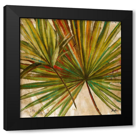 New Palmera Take Two I Black Modern Wood Framed Art Print with Double Matting by Pinto, Patricia