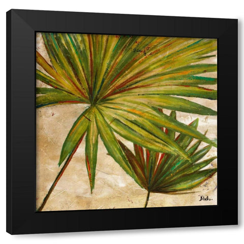 New Palmera Take Two II Black Modern Wood Framed Art Print with Double Matting by Pinto, Patricia