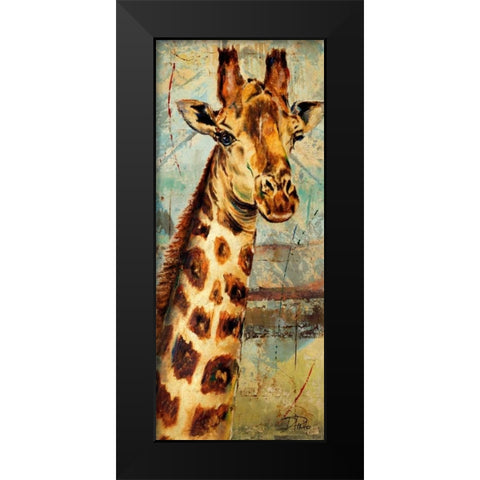 New Safari on Teal I Black Modern Wood Framed Art Print by Pinto, Patricia